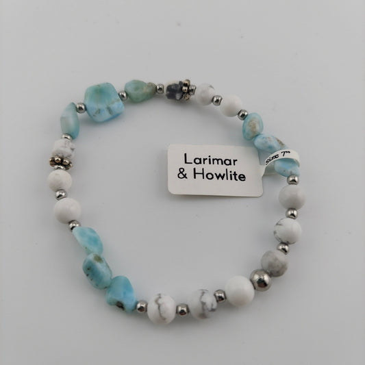 Larimar and Howlite Bracelet