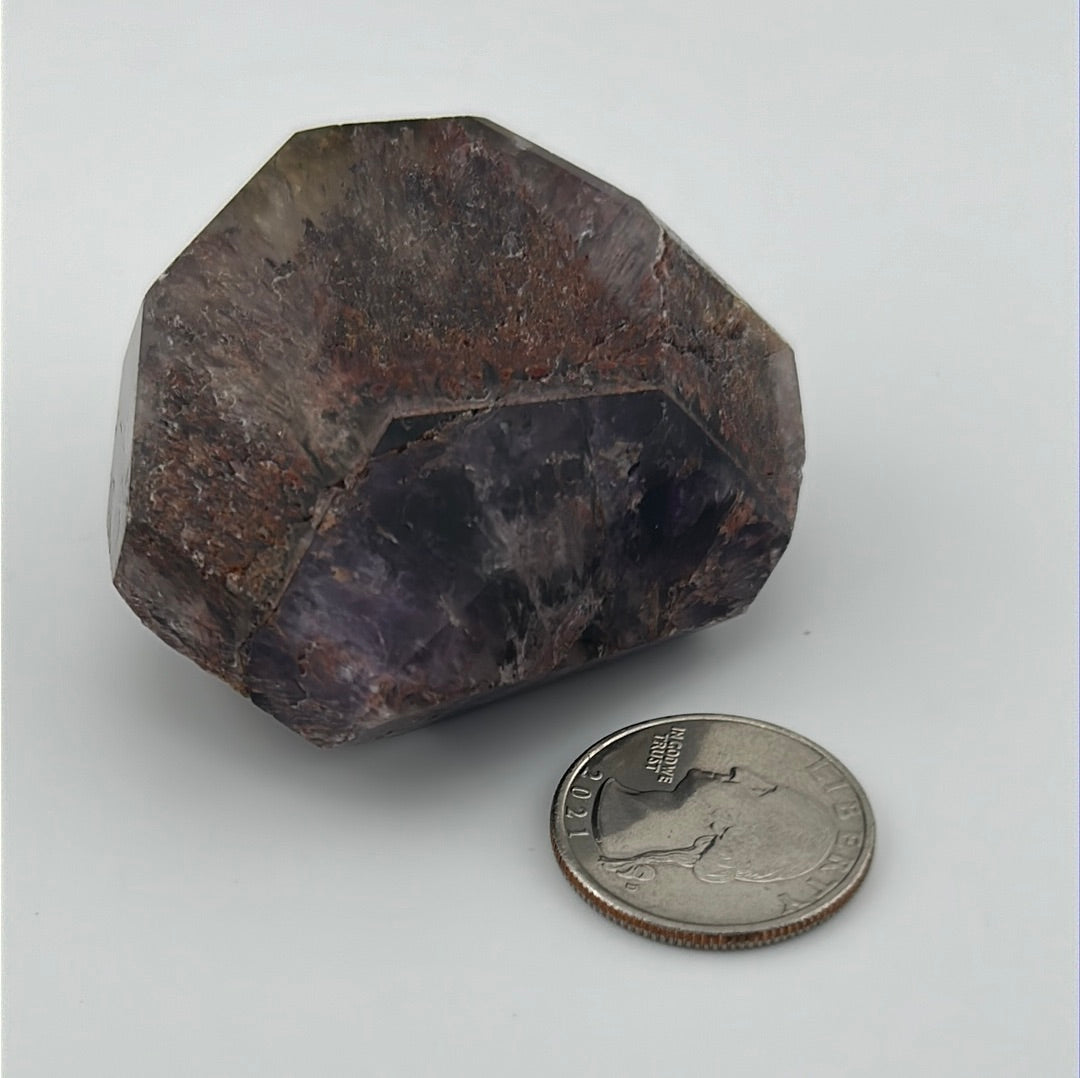 Red Capped Amethyst (Cacoxenite) Free Form