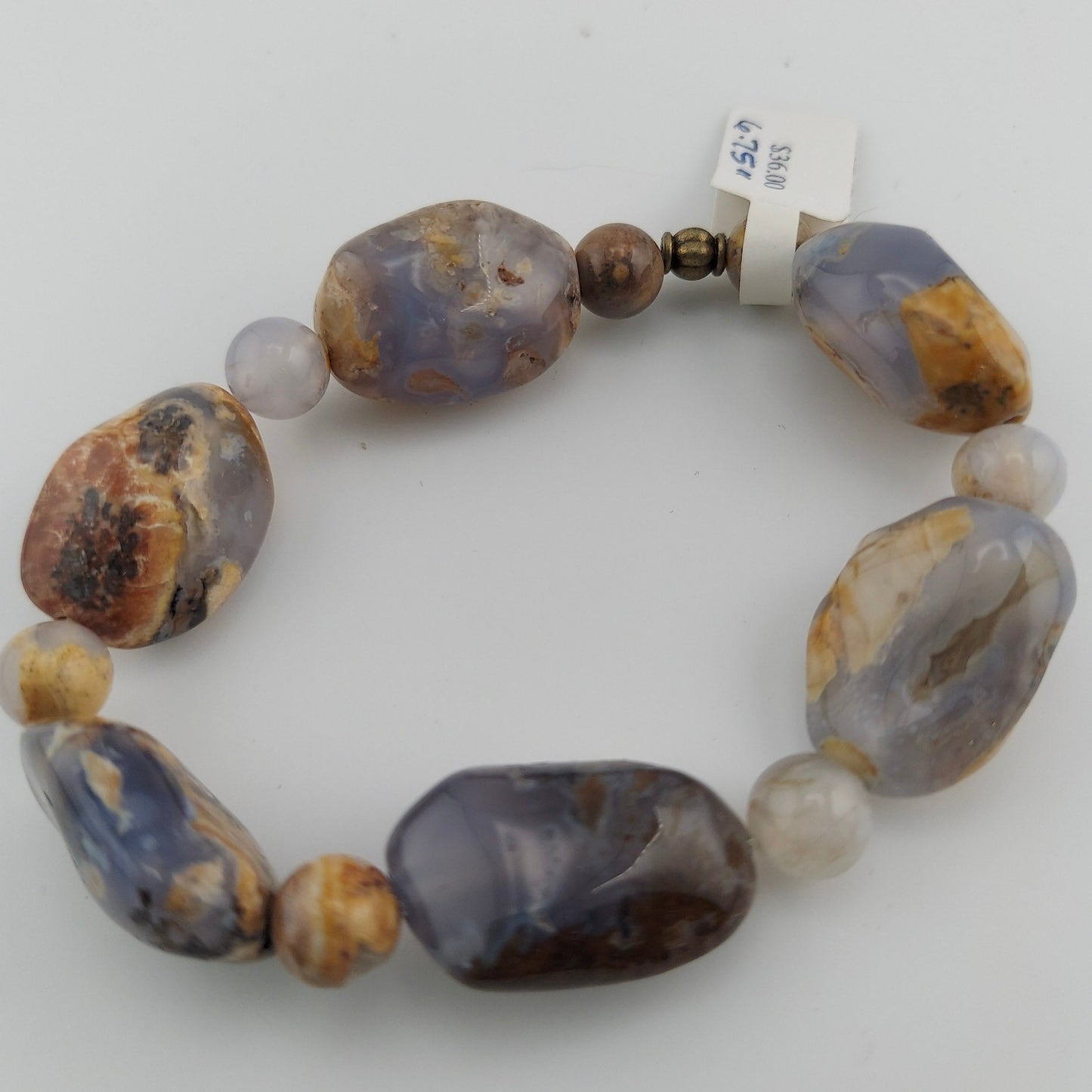 Blue Marble Chalcedony Bracelet