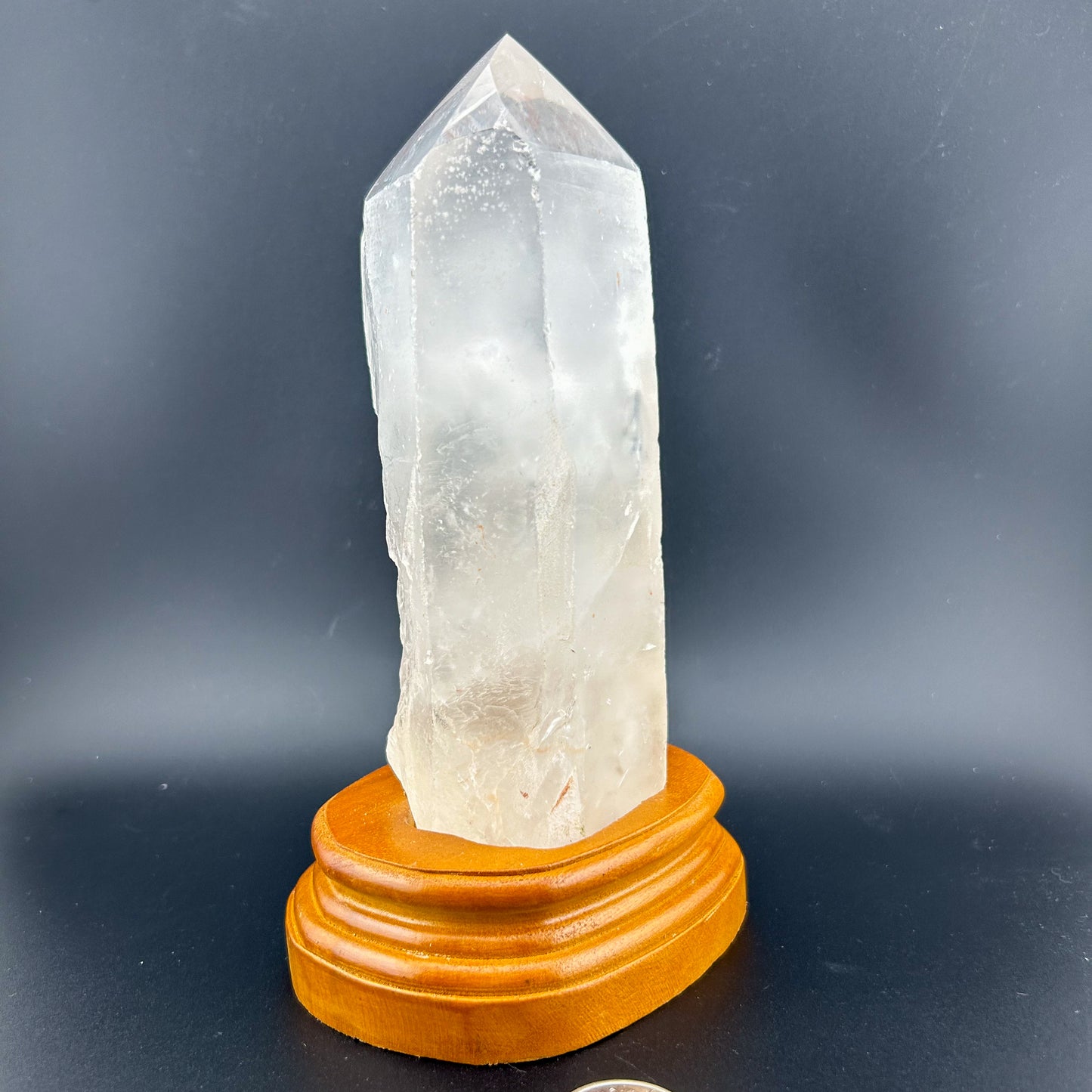 Clear Quartz Specimen on Stand