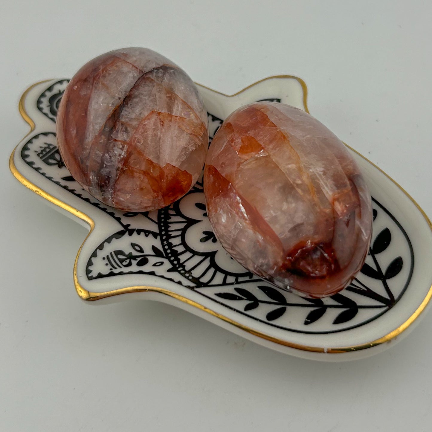 Fire Quartz Palm Stone