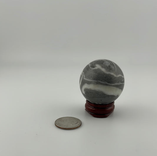 Shell Jasper Sphere