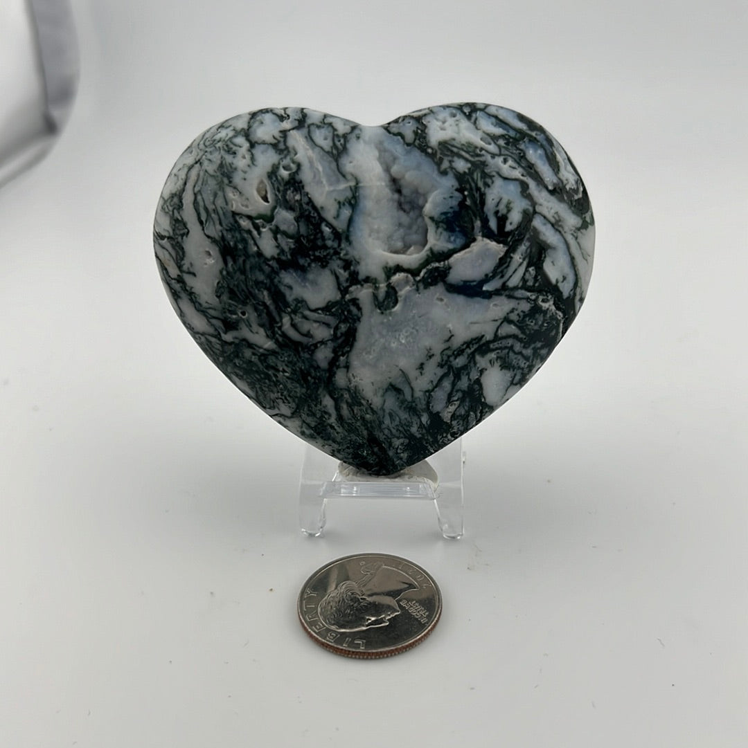 Moss Agate Heart