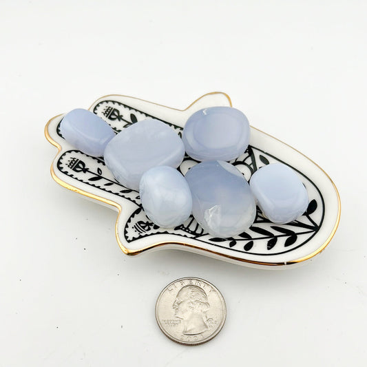 blue chalcedony tumble