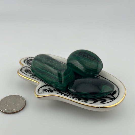 Malachite Palm Stone