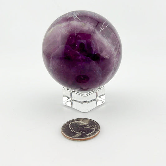 Raspberry Fluorite Sphere