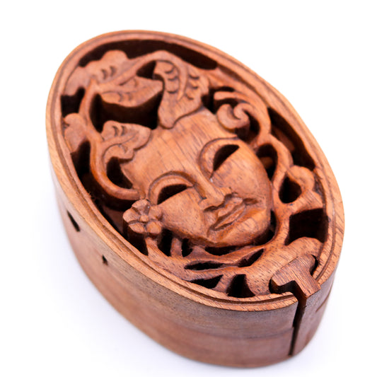 Mask Puzzle Box Wood Box