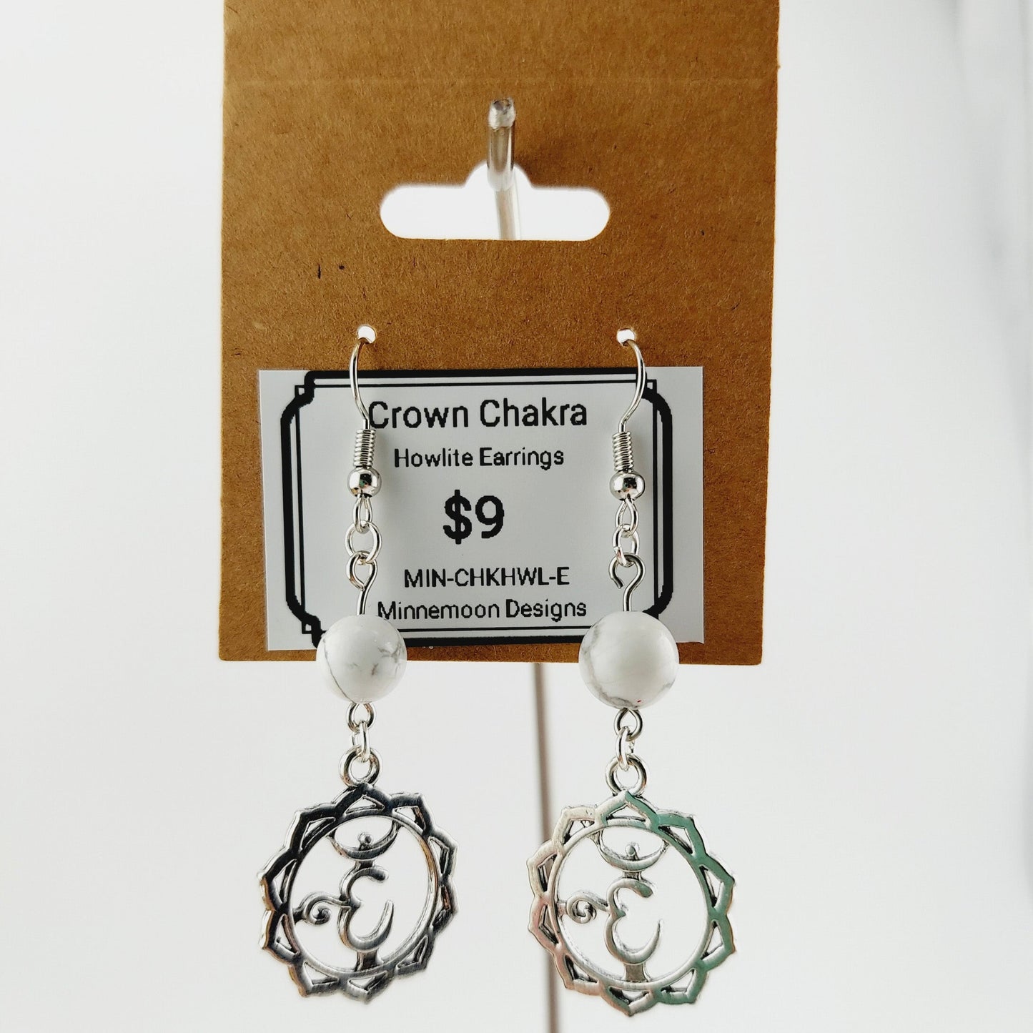 Crown Chakra Earrings-Howlite