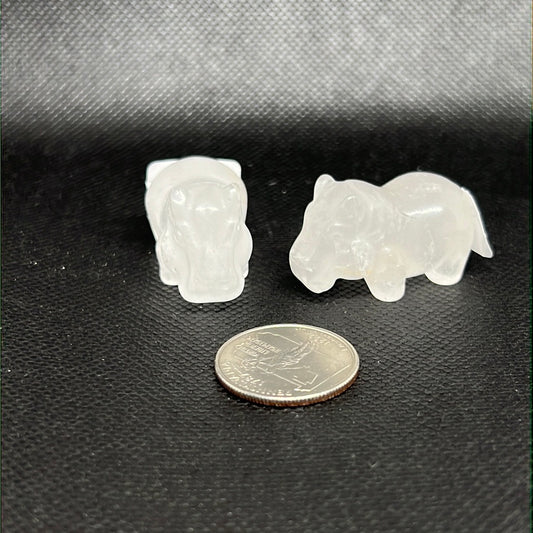 Clear Quartz Hippo