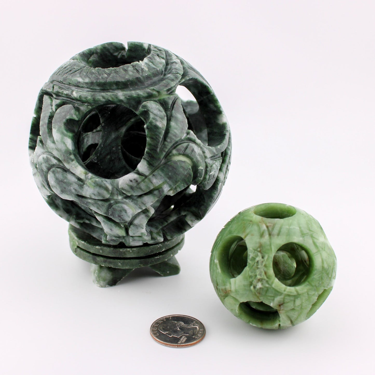 Green Jade Puzzle Ball