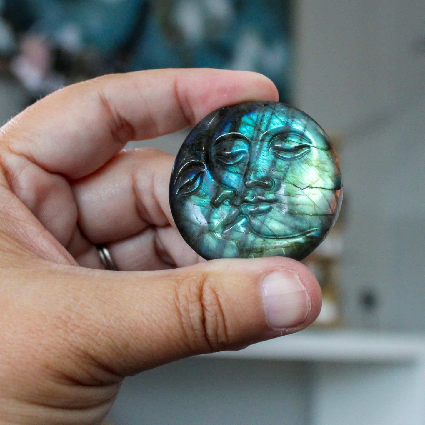 Labradorite sun and moon