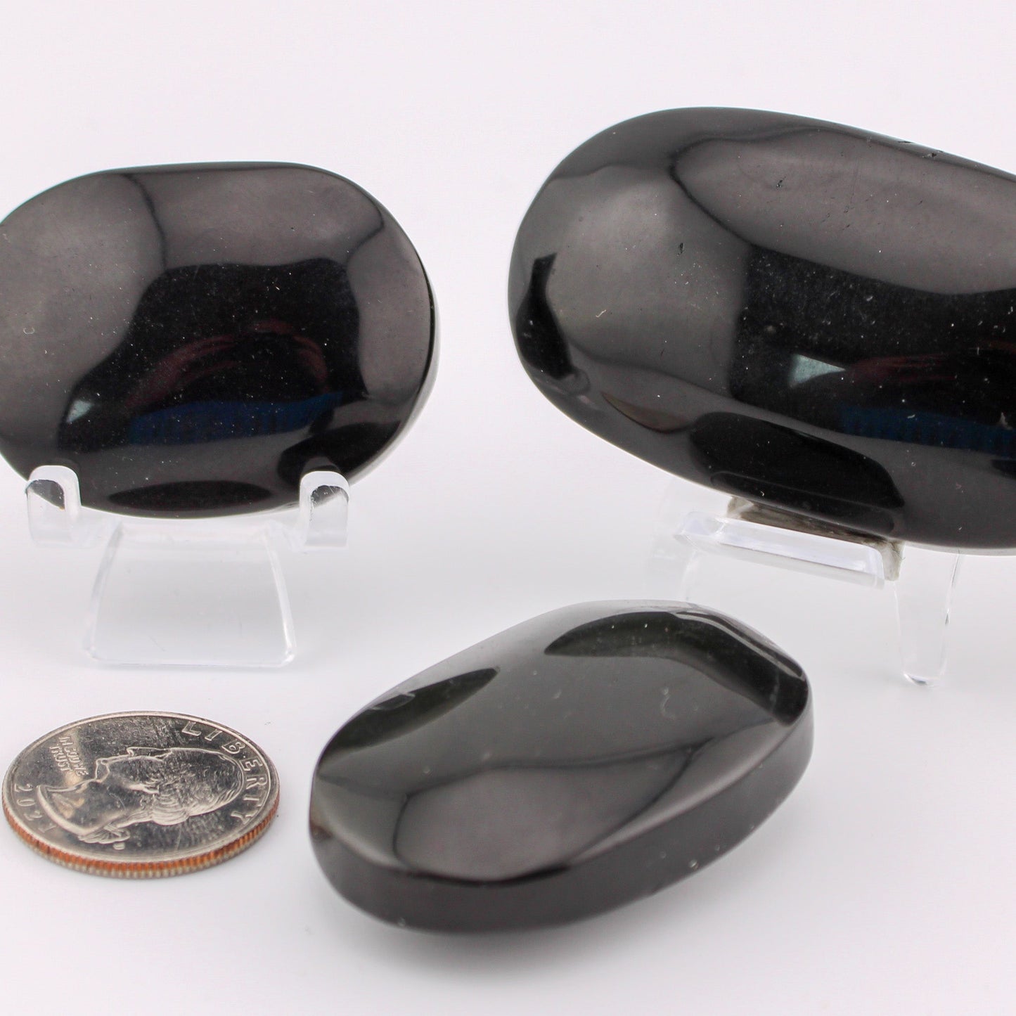 Black Obsidian Palm Stone