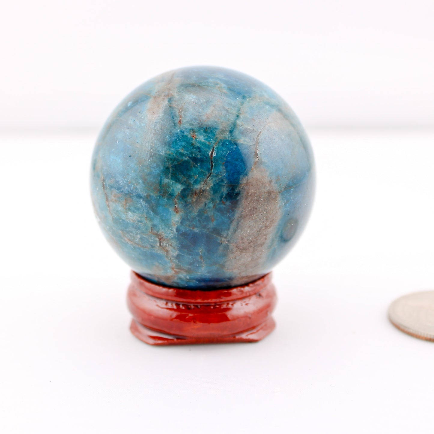 Blue Apatite Sphere