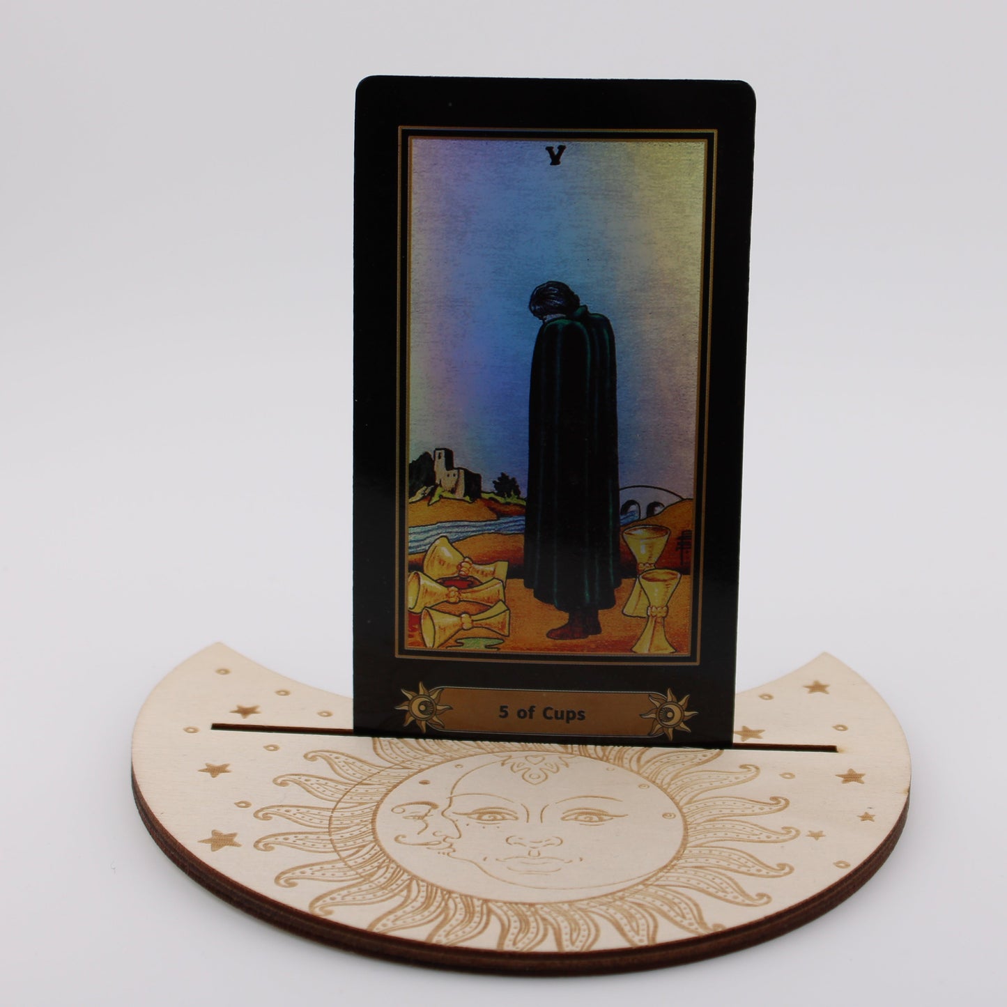 Wood Tarot Card Holder