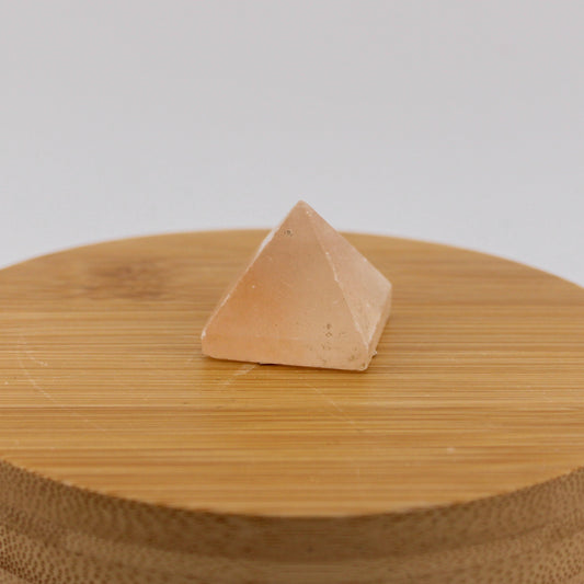 Peach Selenite Pyramid