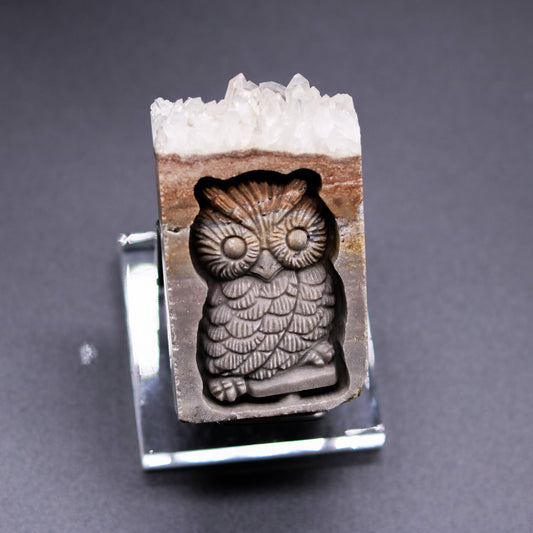 Clear Quartz Owl