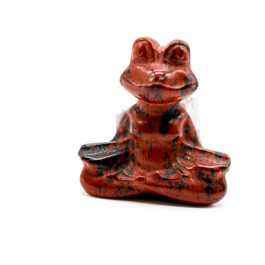 Mahogany Obsidian Meditating Frog