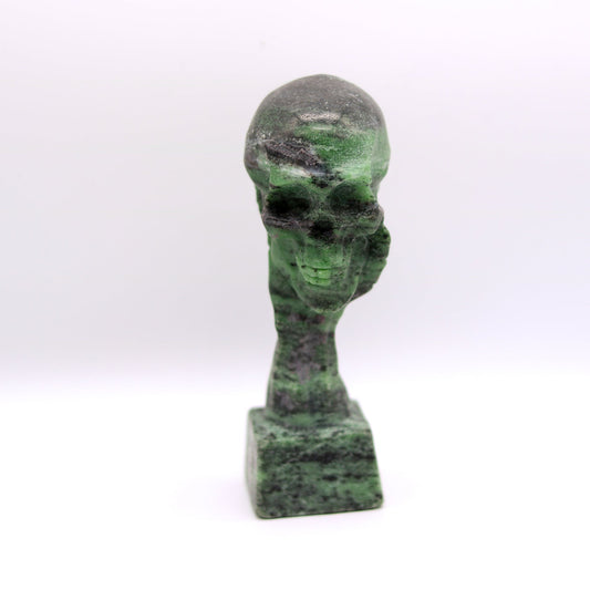 Ruby Zoisite Skull