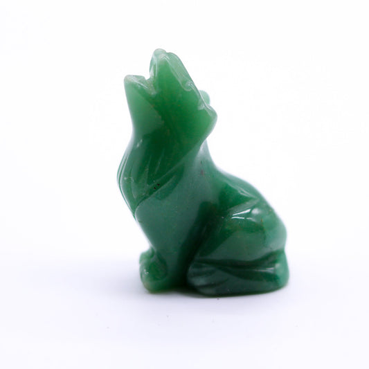 Green Aventurine Wolf