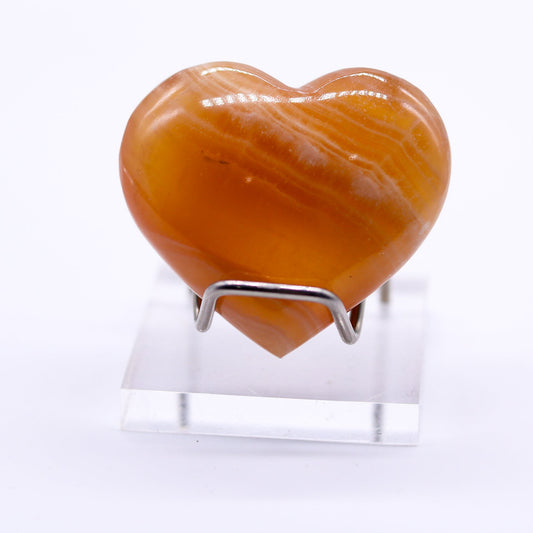 Honey Calcite Heart