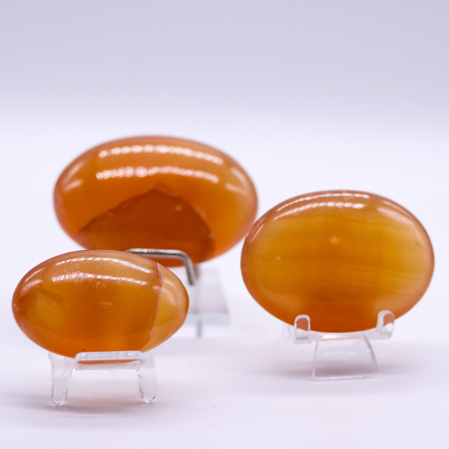 Honey Calcite Palm Stone