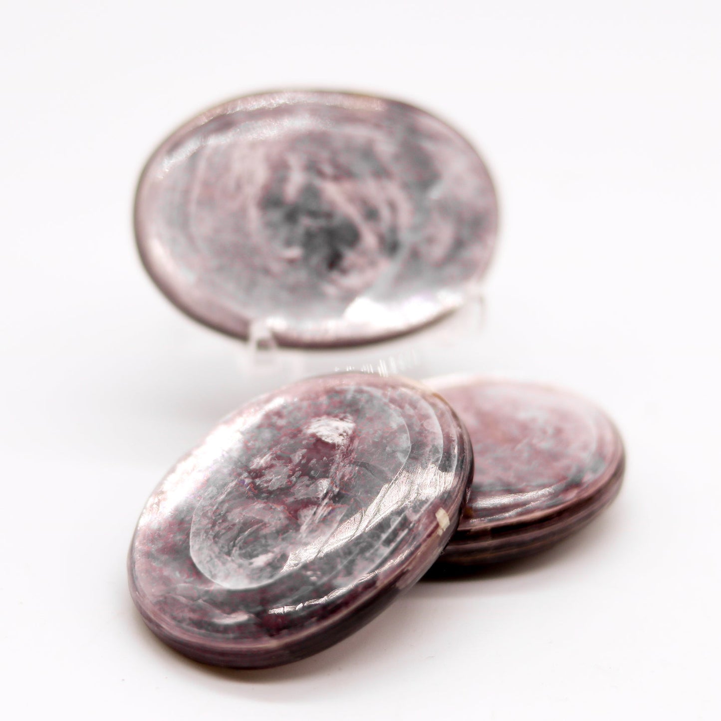 Lepidolite Books Palm Stone