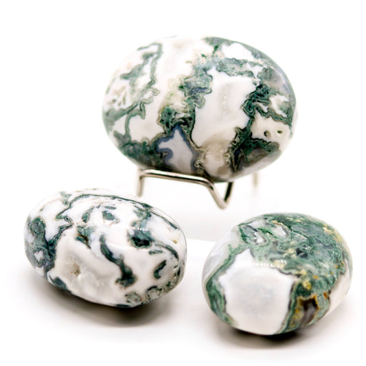 Moss Agate Palm Stone