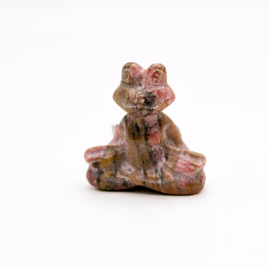 Rhodonite Meditating Frog